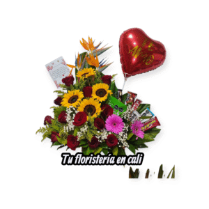 Arreglo mediano con rosas#06