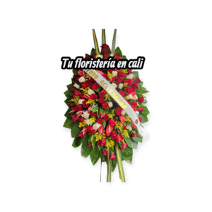 Ramo fúnebre en trípode