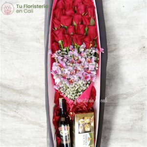 Caja de rosas 12